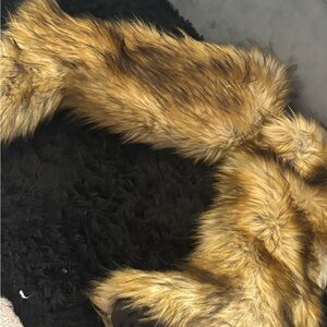 Faux Fur Scarf in Brown